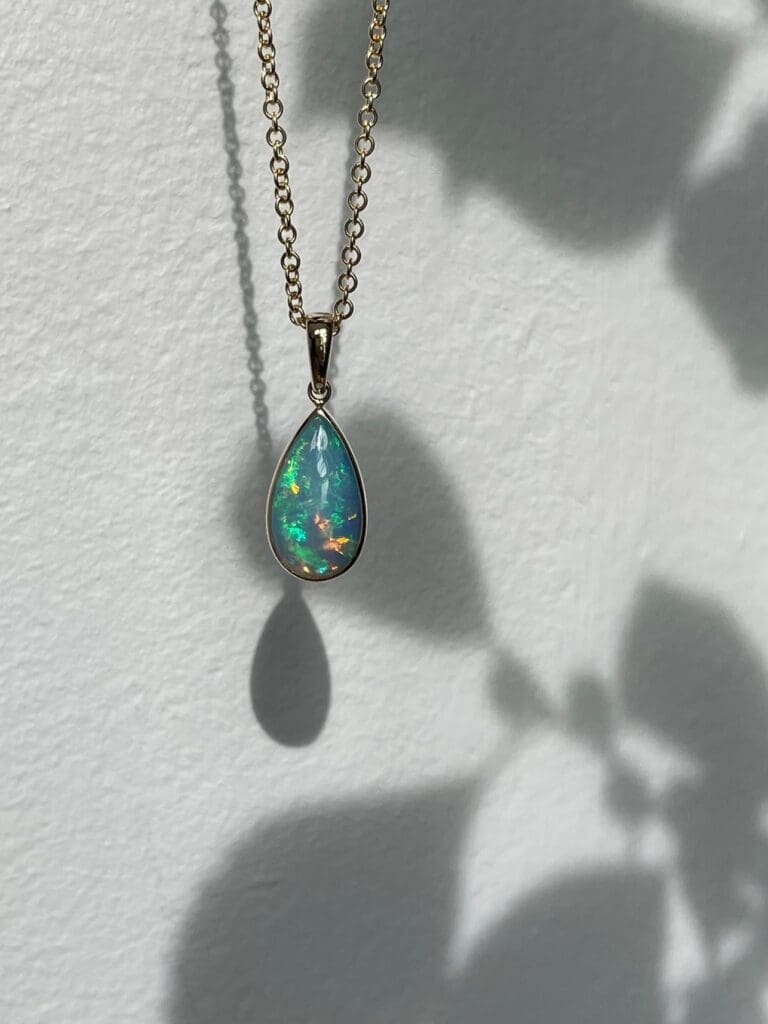Opal Pendant with Shadow Ethiopian opal pendant